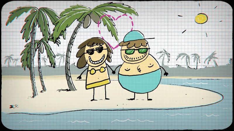 Arte 42 Animation 2D Zeichentrick Film Fernsehen Liebe Insel Paar